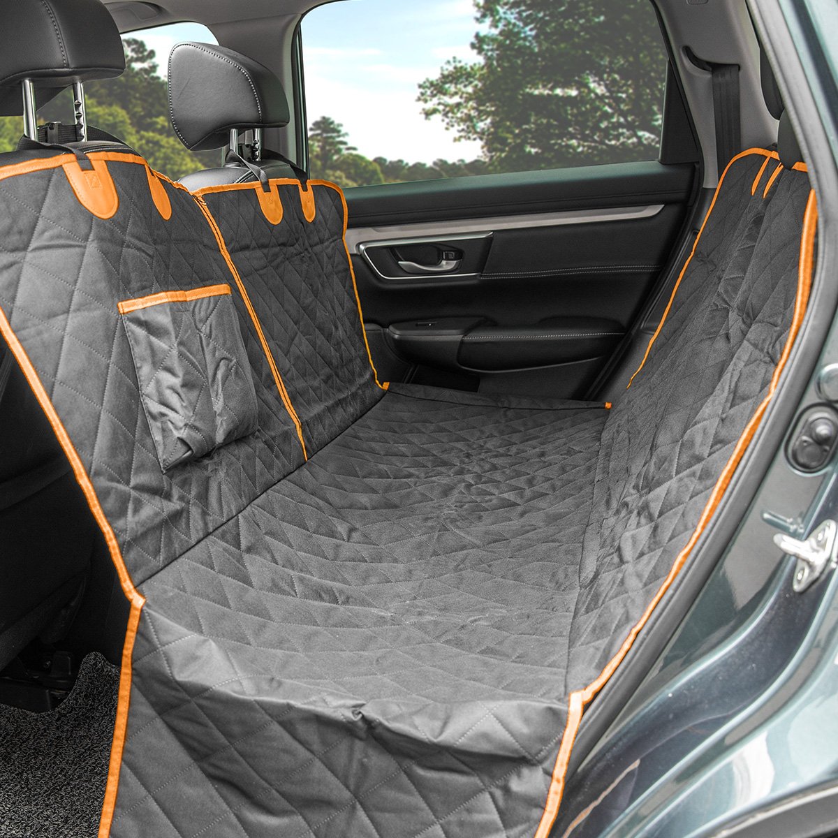 Quilted Dog Car Seat Covers with Side Flap P3353